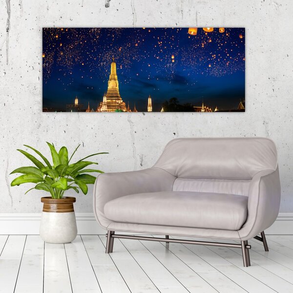 Tablou - Lampioane norocului, Bangkok (120x50 cm)