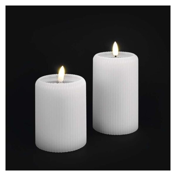 Set 2x lumânări LED, alimentare 4xAA + telecomandă