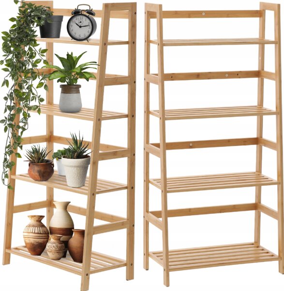 Raft din bambus cu 4 rafturi 57 x 30 x 120 cm
