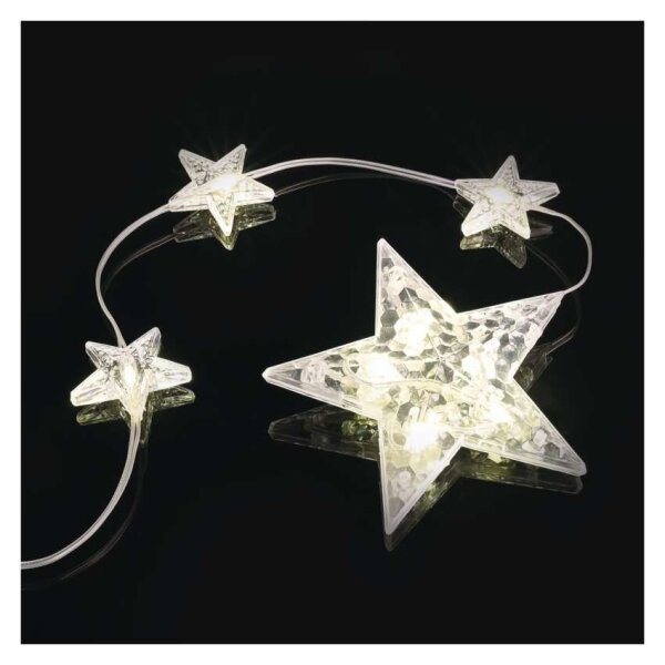 Șir LED pentru exterior 120xLED 3xAA 1,7 m IP44 alb cald