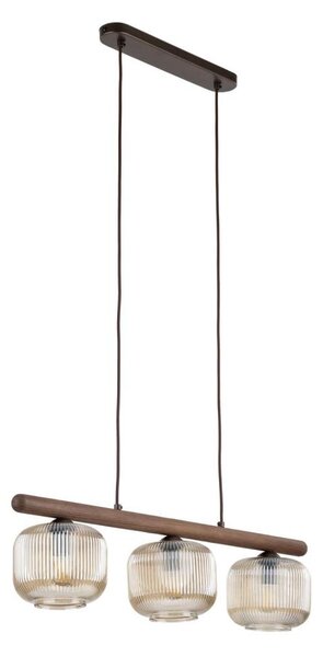Candelabru pe cablu SALVIA 3xE14/10W/230V maro/maro fumuriu