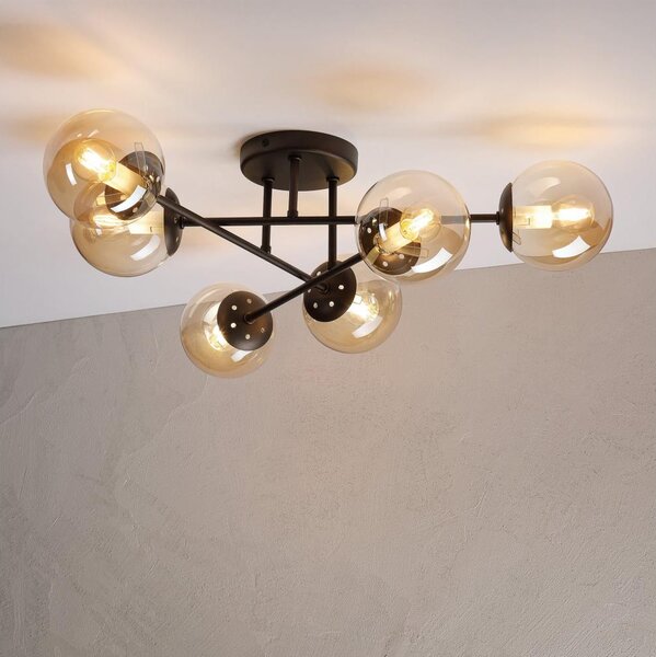 Lustră aplicată MALENA 6xE14/5W/230V maro/bej fumuriu