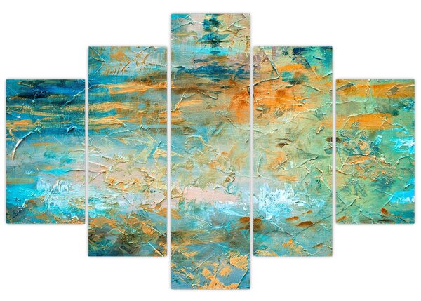 Tablou - Abstract albastru (150x105 cm)