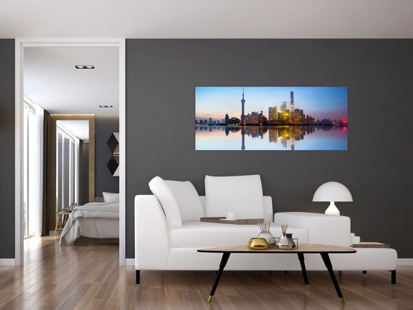 Tablou - Cerului dimineții deasupra Shanghaiului (120x50 cm)