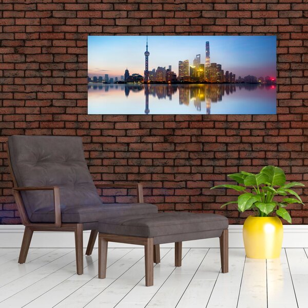 Tablou - Cerului dimineții deasupra Shanghaiului (120x50 cm)