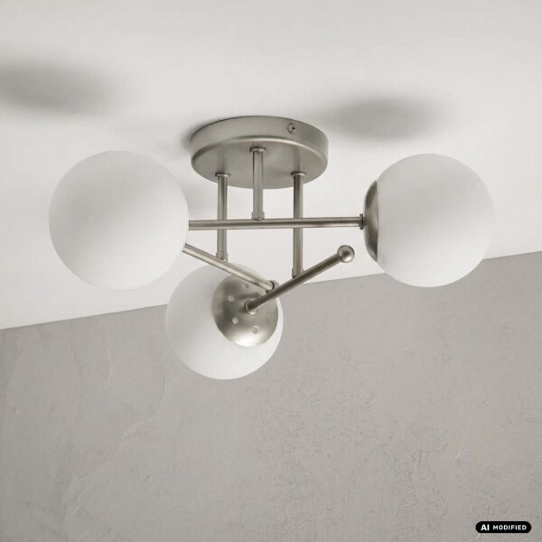 Lustră aplicată MALENA 3xE14/5W/230V crom mat/alb
