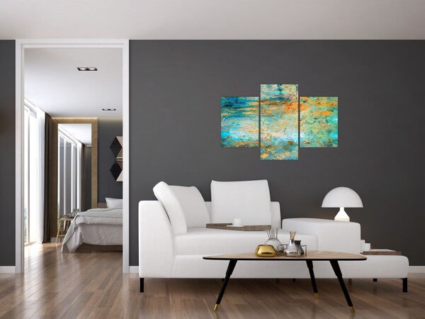 Tablou - Abstract albastru (90x60 cm)