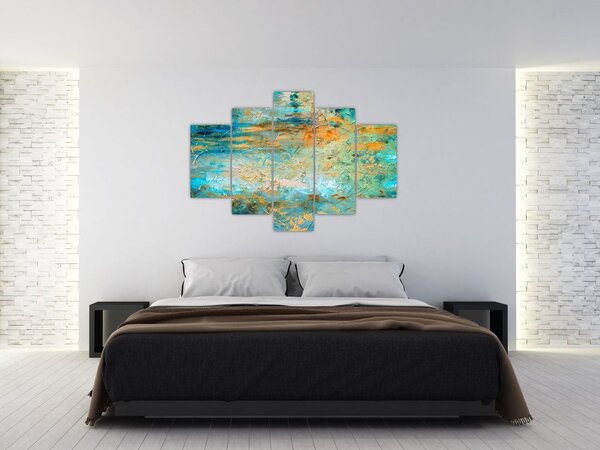 Tablou - Abstract albastru (150x105 cm)