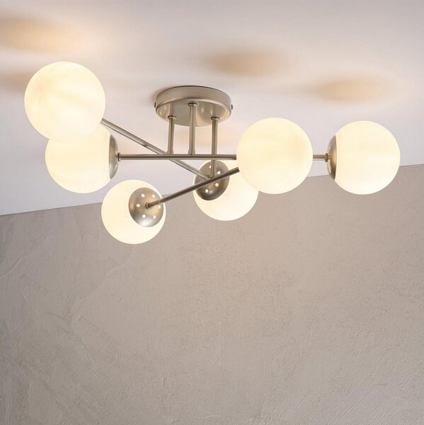 Lustră aplicată MALENA 6xE14/5W/230V crom mat/alb