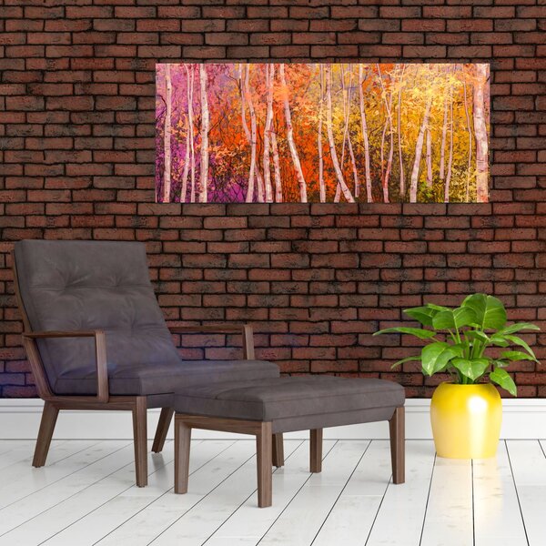 Tablou - Pădurea colorată (120x50 cm)