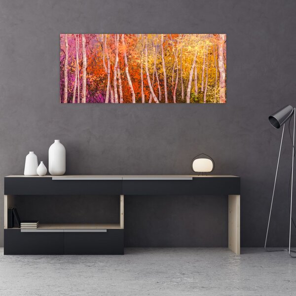 Tablou - Pădurea colorată (120x50 cm)