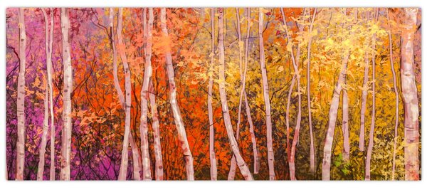 Tablou - Pădurea colorată (120x50 cm)