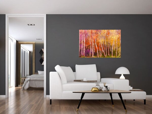 Tablou - Pădurea colorată (90x60 cm)