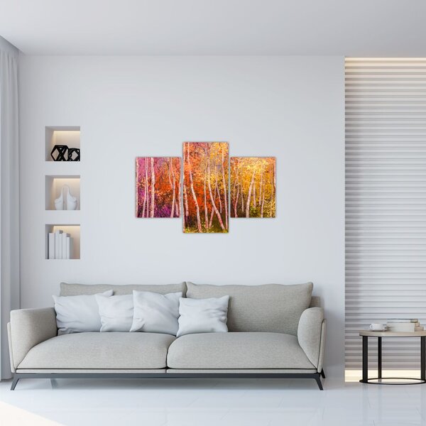 Tablou - Pădurea colorată (90x60 cm)