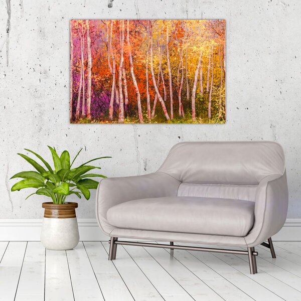 Tablou - Pădurea colorată (90x60 cm)