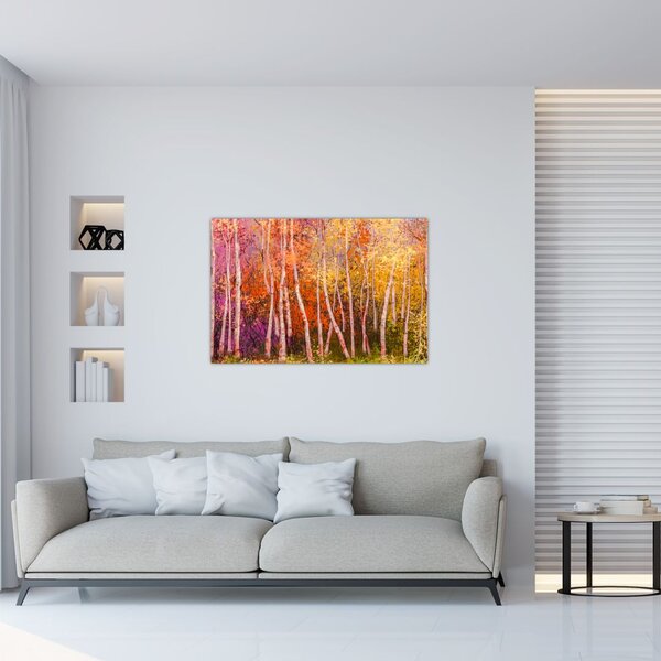 Tablou - Pădurea colorată (90x60 cm)