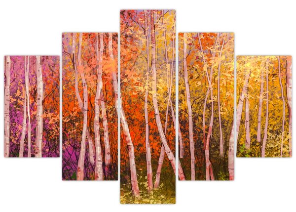 Tablou - Pădurea colorată (150x105 cm)