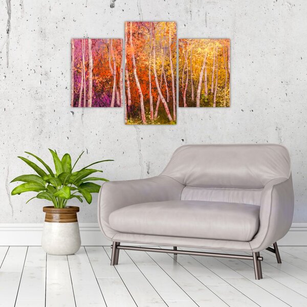 Tablou - Pădurea colorată (90x60 cm)