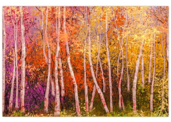 Tablou - Pădurea colorată (90x60 cm)