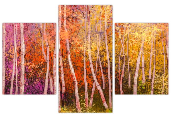 Tablou - Pădurea colorată (90x60 cm)