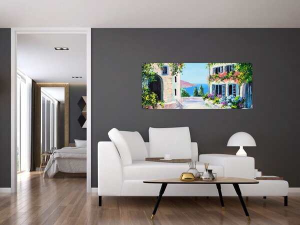 Tablou - Alee grecească, pictură în ulei (120x50 cm)