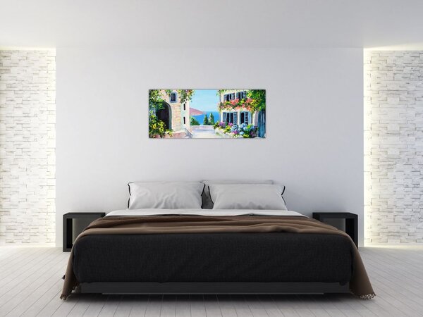 Tablou - Alee grecească, pictură în ulei (120x50 cm)