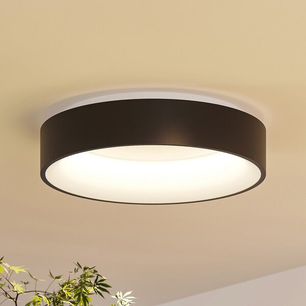 Arcchio plafonieră LED Aleksi, Ø 45cm, negru, metal, CCT, reglabil, Negru, Bucătărie, Metal, Modern