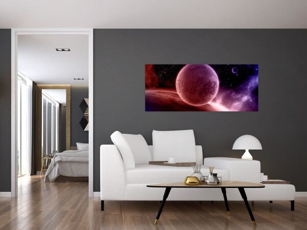 Tablou - Planetă (120x50 cm)