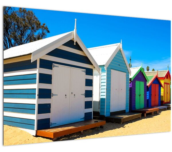 Tablou - Plaja Brighton, Melbourne, Australia (90x60 cm)