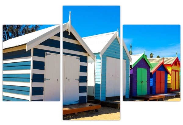 Tablou - Plaja Brighton, Melbourne, Australia (90x60 cm)