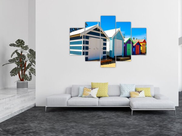 Tablou - Plaja Brighton, Melbourne, Australia (150x105 cm)