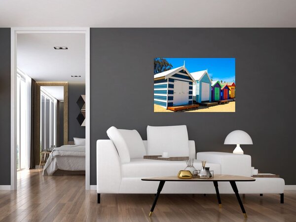 Tablou - Plaja Brighton, Melbourne, Australia (90x60 cm)