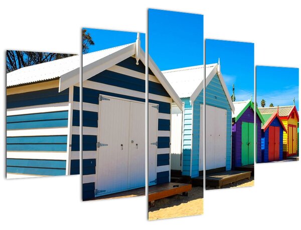 Tablou - Plaja Brighton, Melbourne, Australia (150x105 cm)