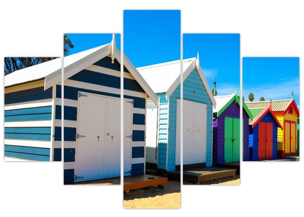 Tablou - Plaja Brighton, Melbourne, Australia (150x105 cm)