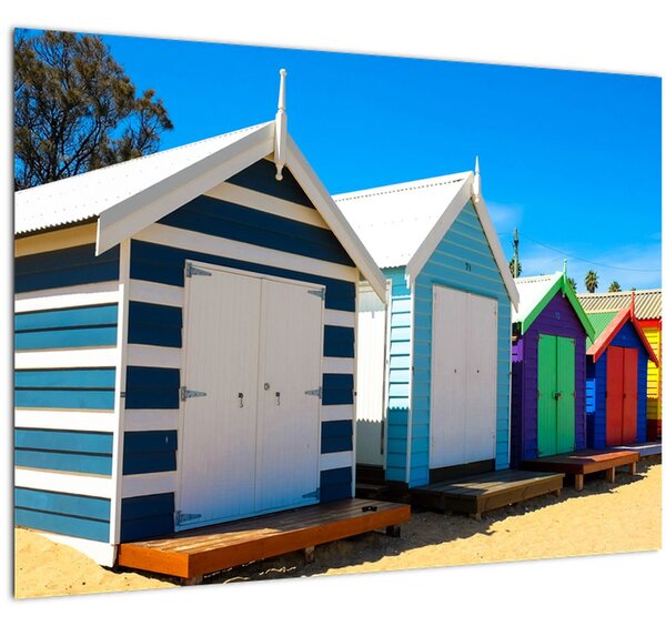 Tablou - Plaja Brighton, Melbourne, Australia (70x50 cm)