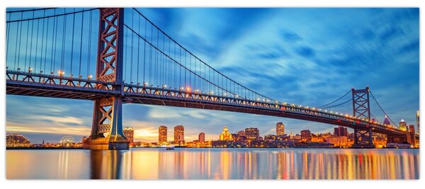 Tablou - Podul Benjamin Franklin, Philadelphia (120x50 cm)