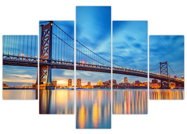 Tablou - Podul Benjamin Franklin, Philadelphia (150x105 cm)