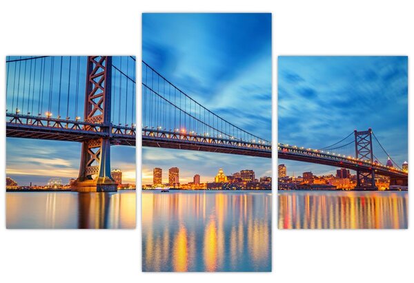 Tablou - Podul Benjamin Franklin, Philadelphia (90x60 cm)