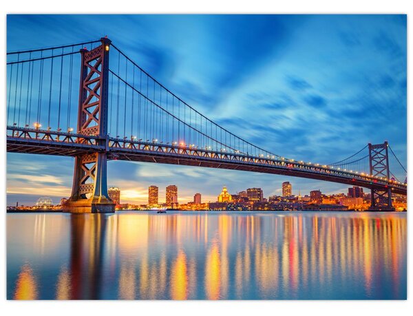 Tablou - Podul Benjamin Franklin, Philadelphia (70x50 cm)