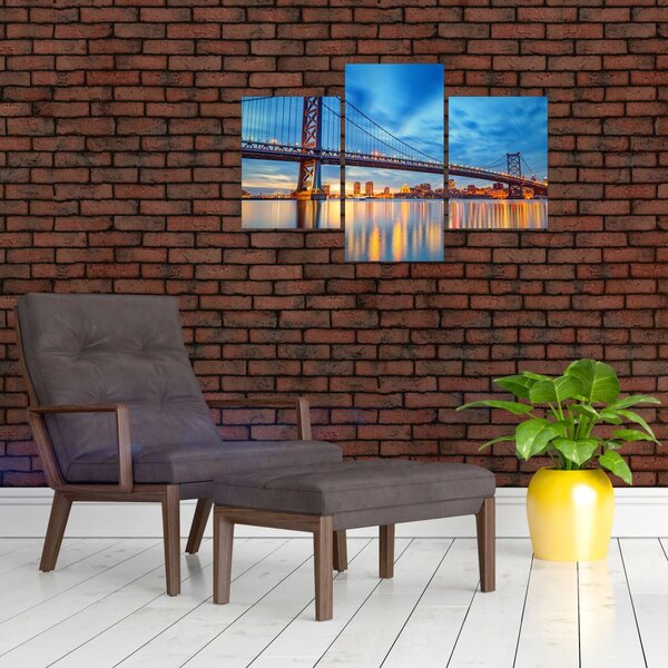 Tablou - Podul Benjamin Franklin, Philadelphia (90x60 cm)