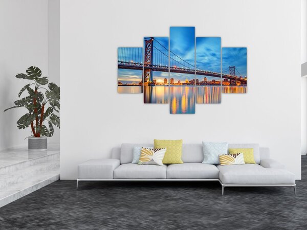 Tablou - Podul Benjamin Franklin, Philadelphia (150x105 cm)