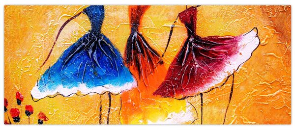 Tablou - Pictură în ulei, balerina (120x50 cm)