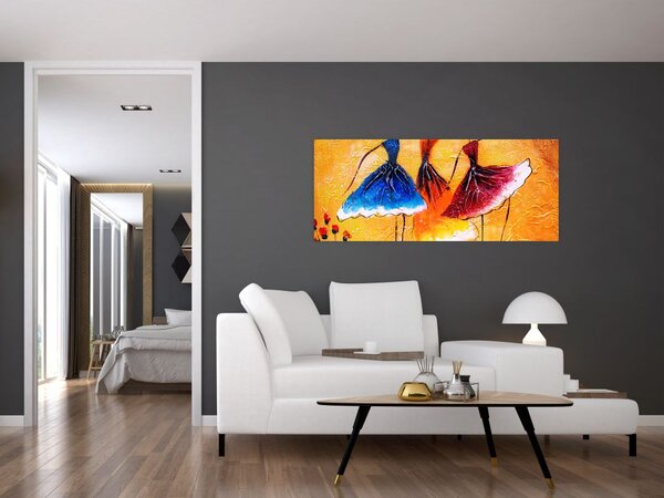 Tablou - Pictură în ulei, balerina (120x50 cm)