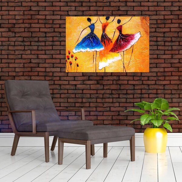 Tablou - Pictură în ulei, balerina (90x60 cm)
