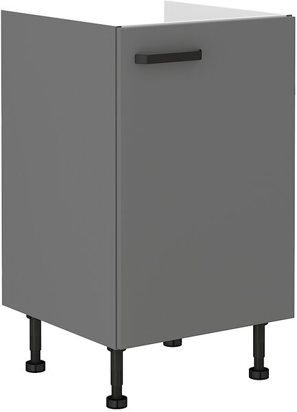Dulap inferior de bucătărie sub chiuvetă Nesia 50 ZL 1F BB (Antracit). 1049703
