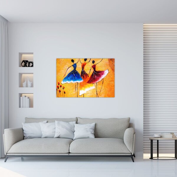 Tablou - Pictură în ulei, balerina (90x60 cm)