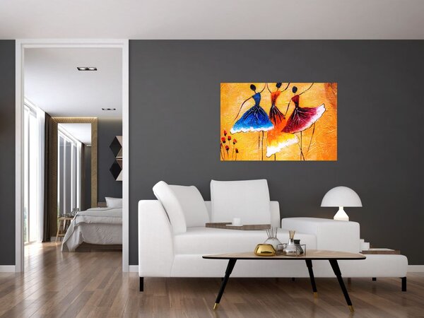 Tablou - Pictură în ulei, balerina (90x60 cm)
