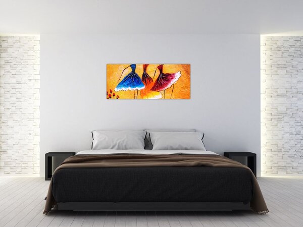 Tablou - Pictură în ulei, balerina (120x50 cm)
