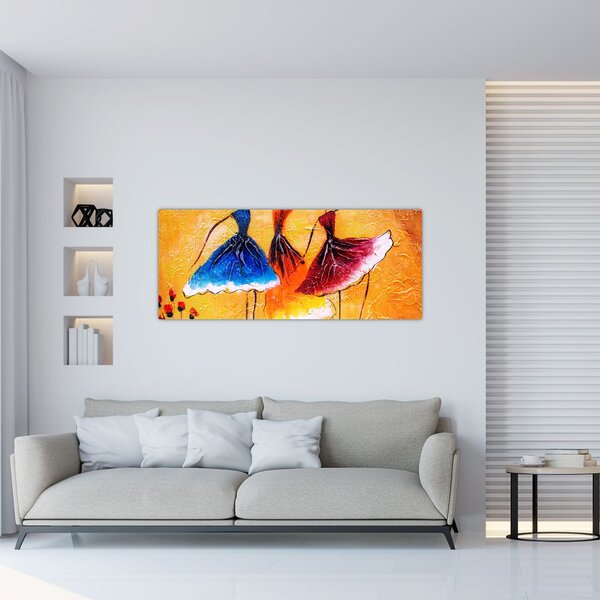 Tablou - Pictură în ulei, balerina (120x50 cm)