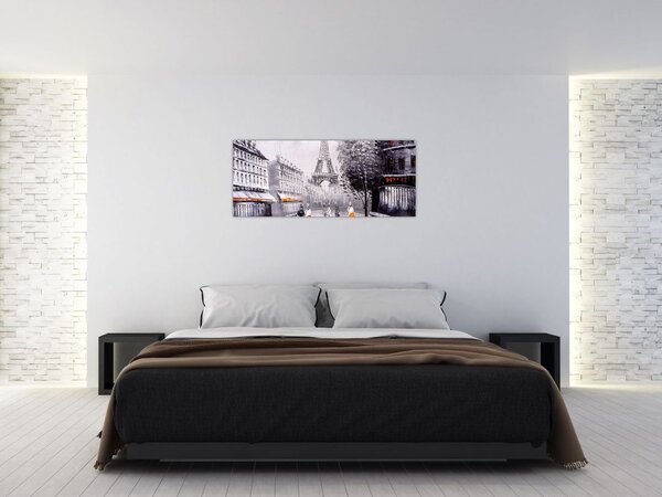 Tablou - Pictură în ulei, Paris (120x50 cm)